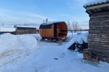 Кедровая бочка баня 2000+1000 (терраса) *2150
